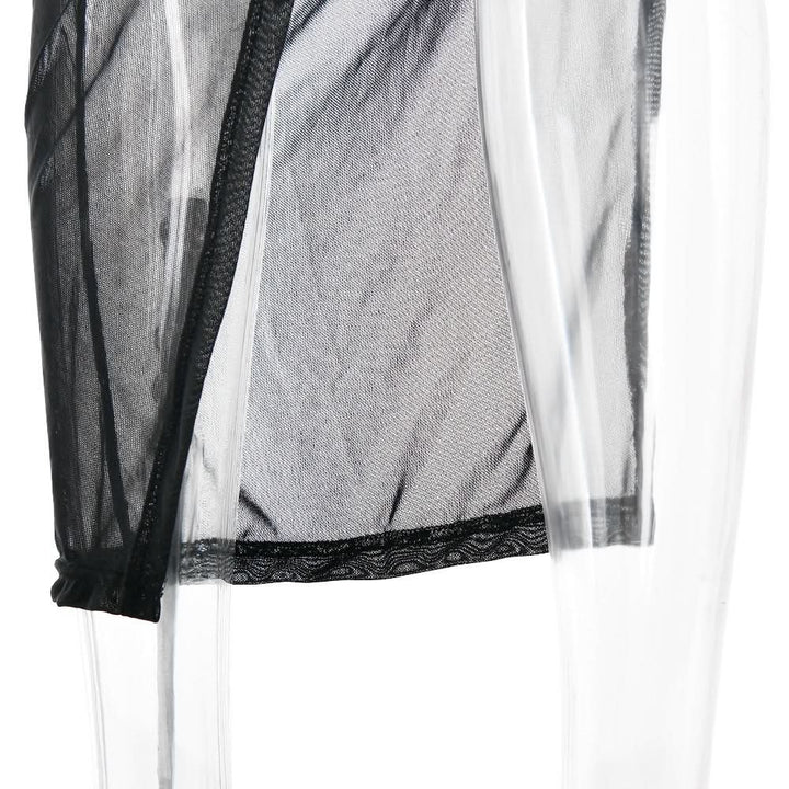 Drawstring mesh one shoulder 3 piece tube short pant set  | Festival Outfits Women