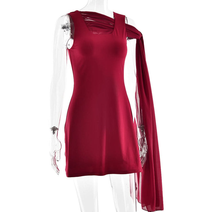 U neck knotted solid mini dress  | Festival Outfits Women