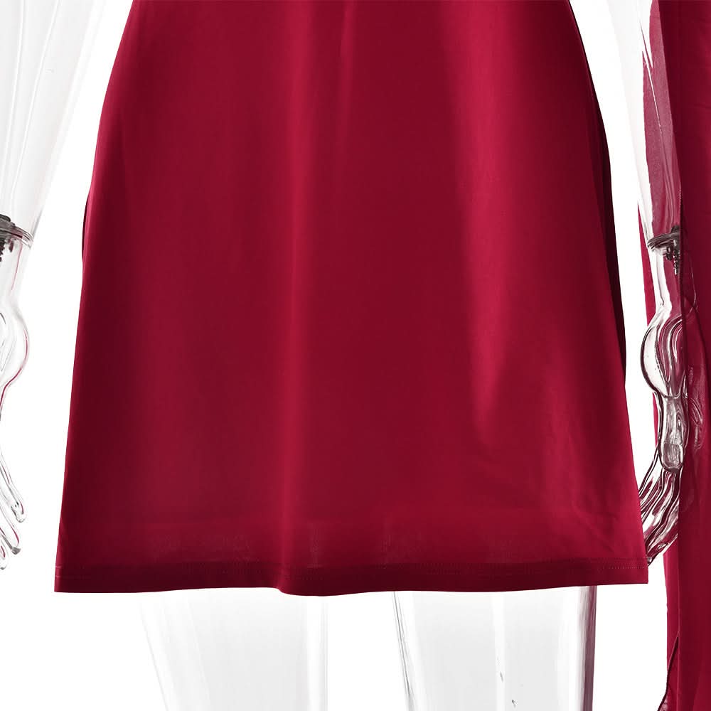 U neck knotted solid mini dress  | Festival Outfits Women