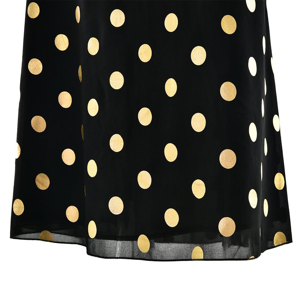 Halter polka dot backless self tie maxi dress  | Festival Outfits Women