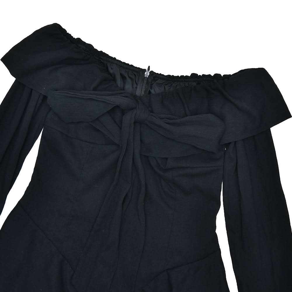 Off shoulder long flared mesh bowknot mini dress  | Festival Outfits Women