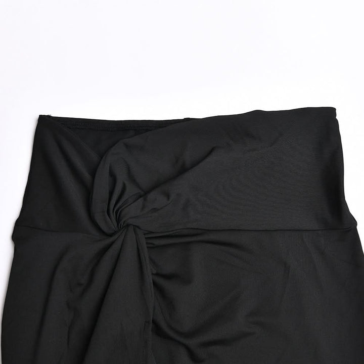 Sweetheart neck ruched slit maxi skirt set  | Festival Outfits Women