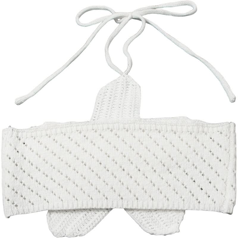 Halter knitted self tie crop top  | Festival Outfits Women