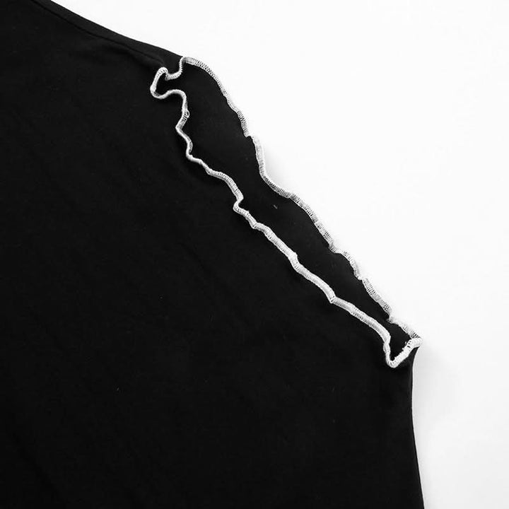Ruffle bowknot crewneck ruched crop top  | Festival Outfits Women