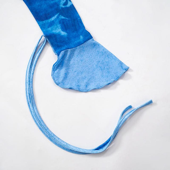 Slit v neck self tie long flared sleeve print maxi dress  | Festival Outfits Women