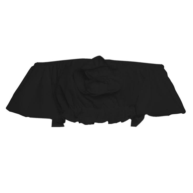 Off shoulder ruched flower applique crop top  | Festival Outfits Women