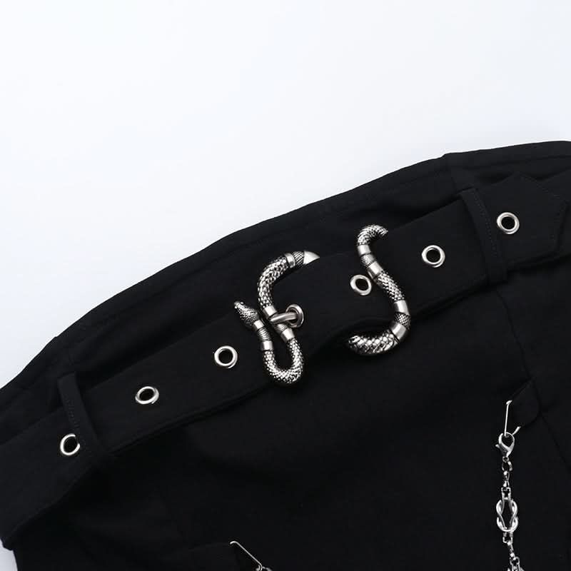 Metal chain buckle solid backless tube top  | Festival Outfits Women