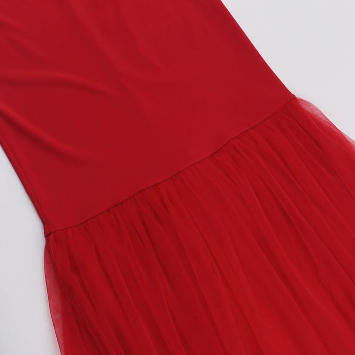 Halter self tie square neck ruched backless maxi dress  | Festival Outfits Women