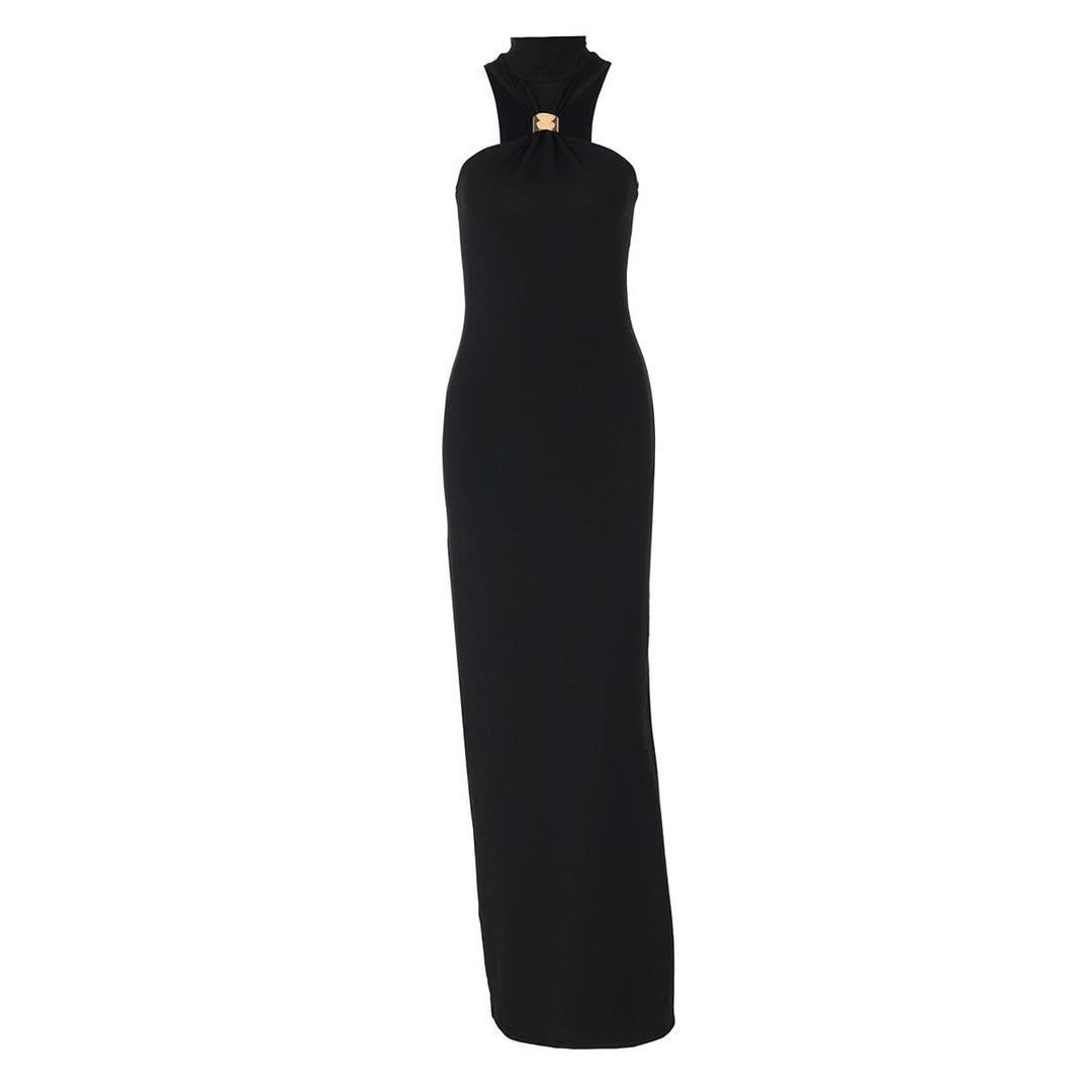 High neck slit sleeveless maxi dress  | Festival Outfits Women