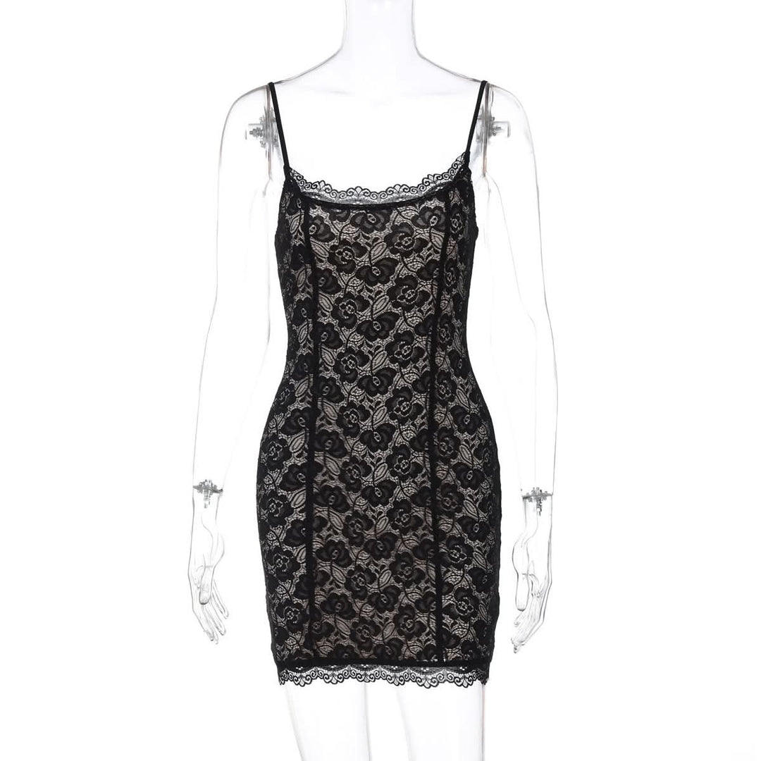 U neck lace cami mini dress  | Festival Outfits Women
