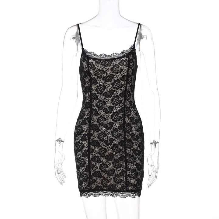 U neck lace cami mini dress  | Festival Outfits Women
