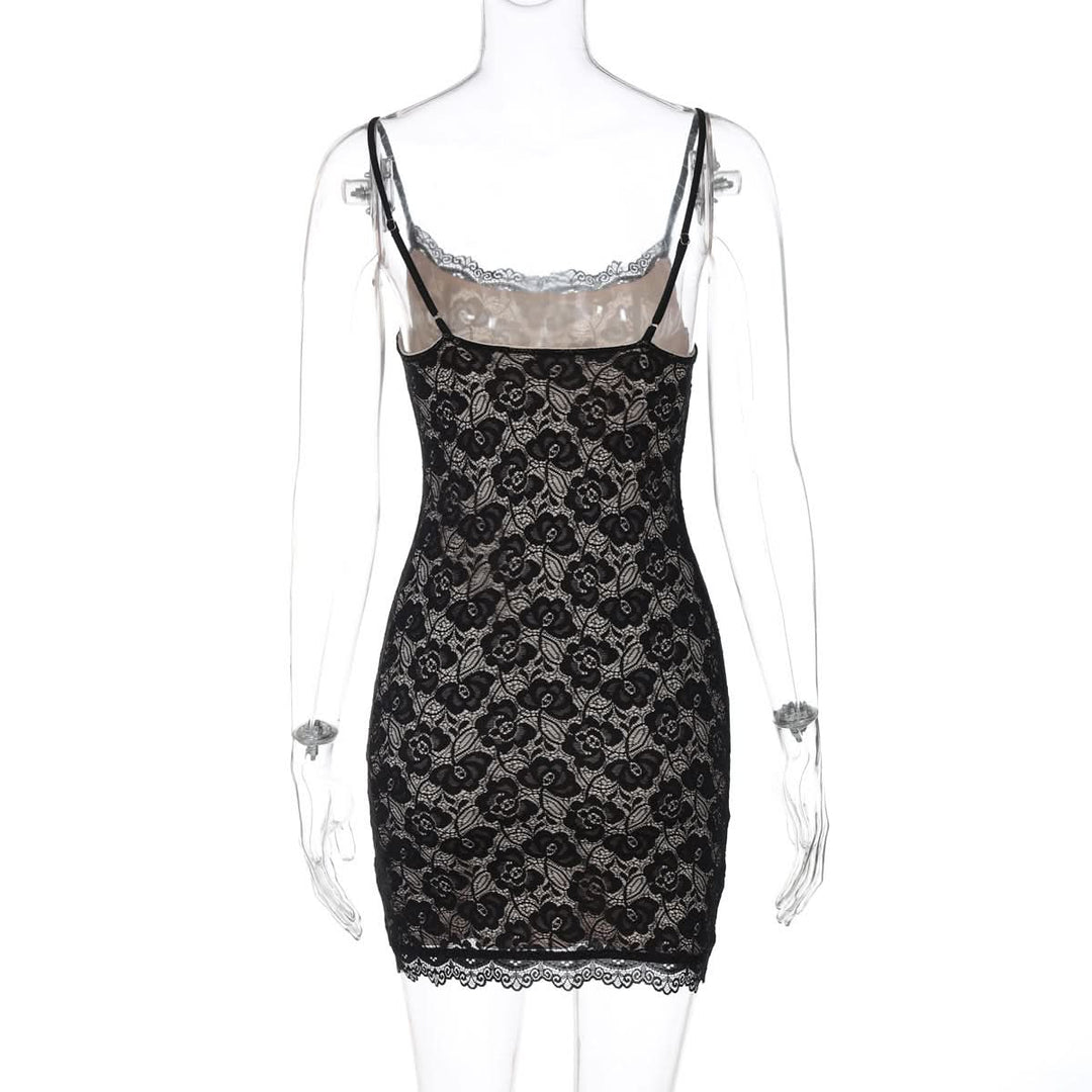U neck lace cami mini dress  | Festival Outfits Women
