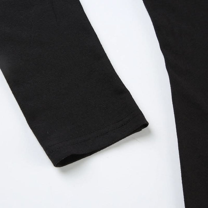 Long sleeve letter pattern top  | Festival Outfits Women