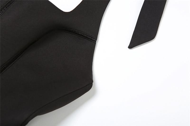 Halter square neck self tie mini dress  | Festival Outfits Women