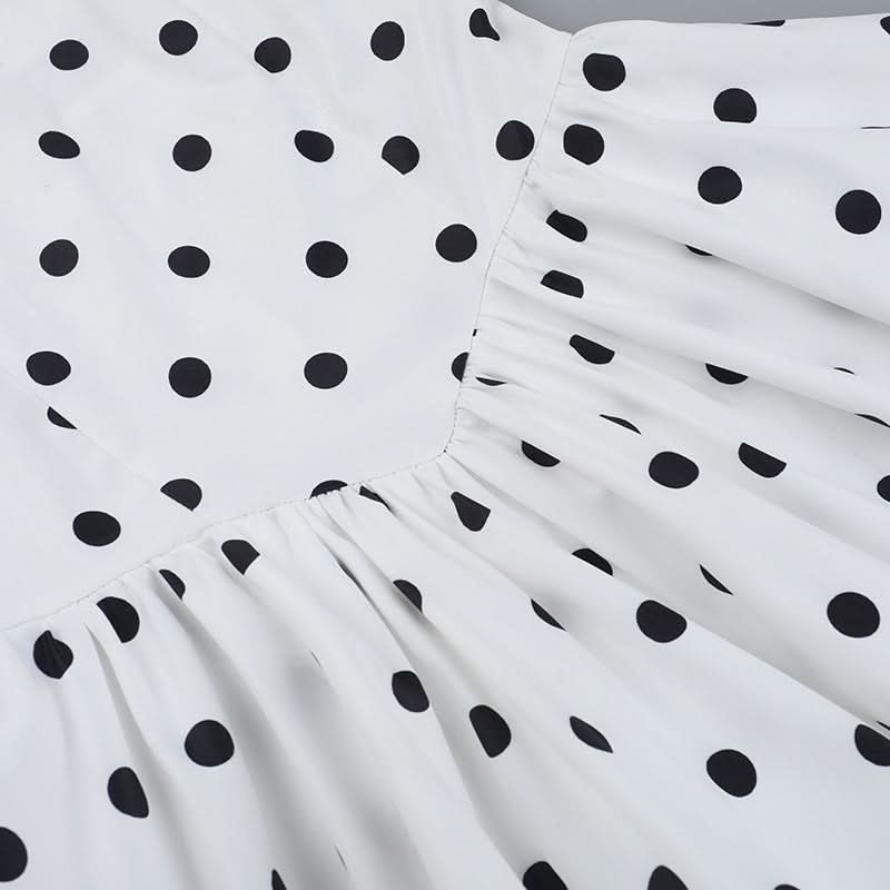Polka dot halter mini dress  | Festival Outfits Women
