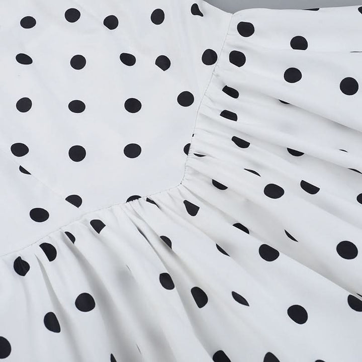 Polka dot halter mini dress  | Festival Outfits Women