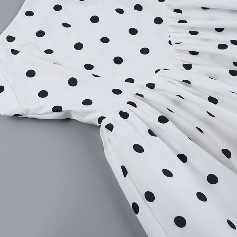 Polka dot halter mini dress  | Festival Outfits Women