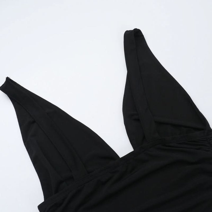 V neck solid hollow out pant set  | Festival Outfits Women