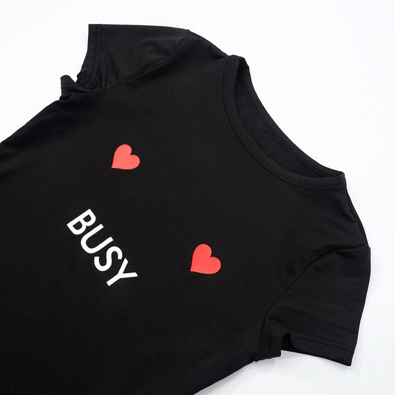 Short sleeve letter pattern top  | Festival Outfits Women