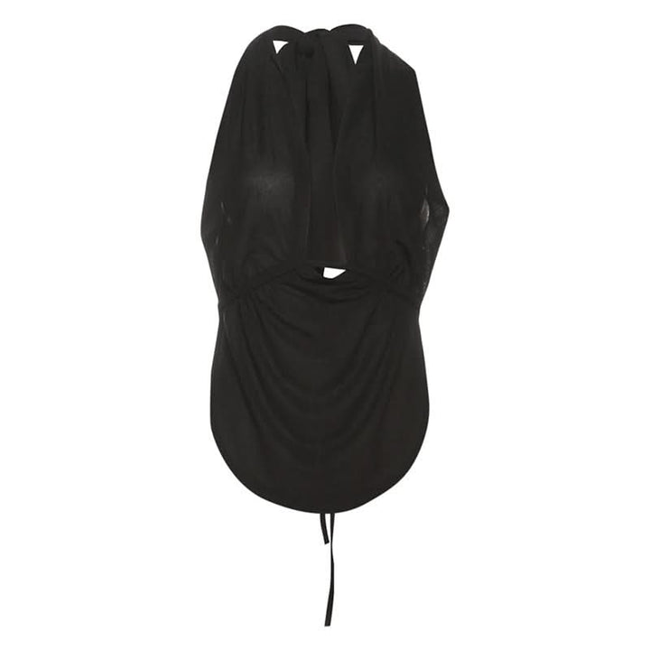 Ruched square neck backless self tie cami top  | Festival Outfits Women