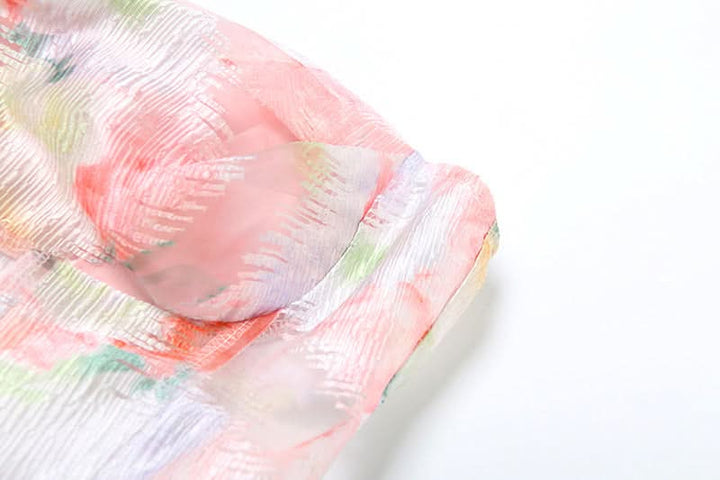 Print zip-up backless contrast tube top  | Festival Outfits Women