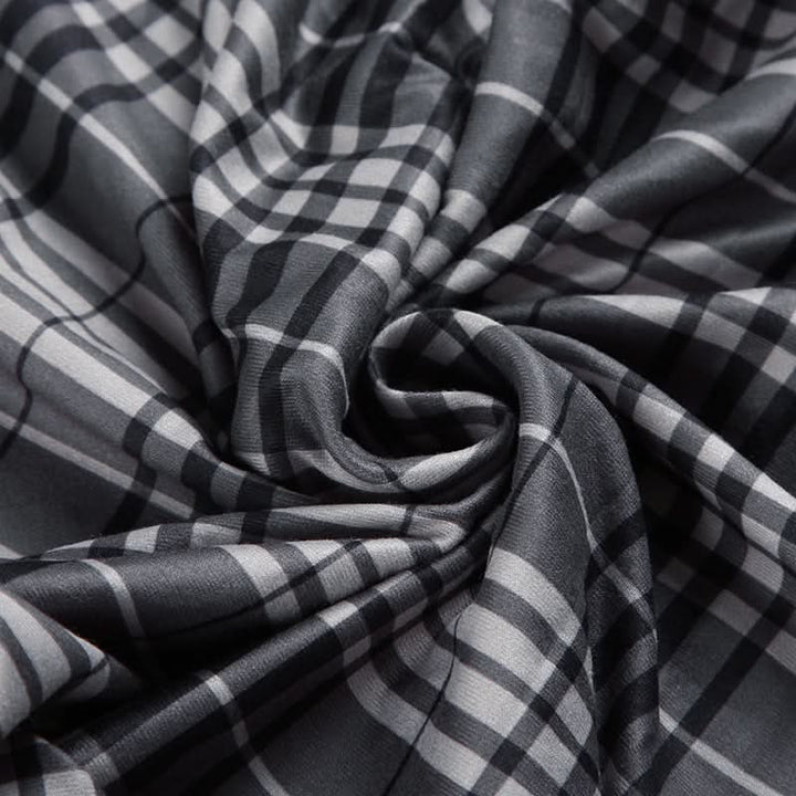 Plaid irregular ruched midi skirt  | Festival Outfits Women