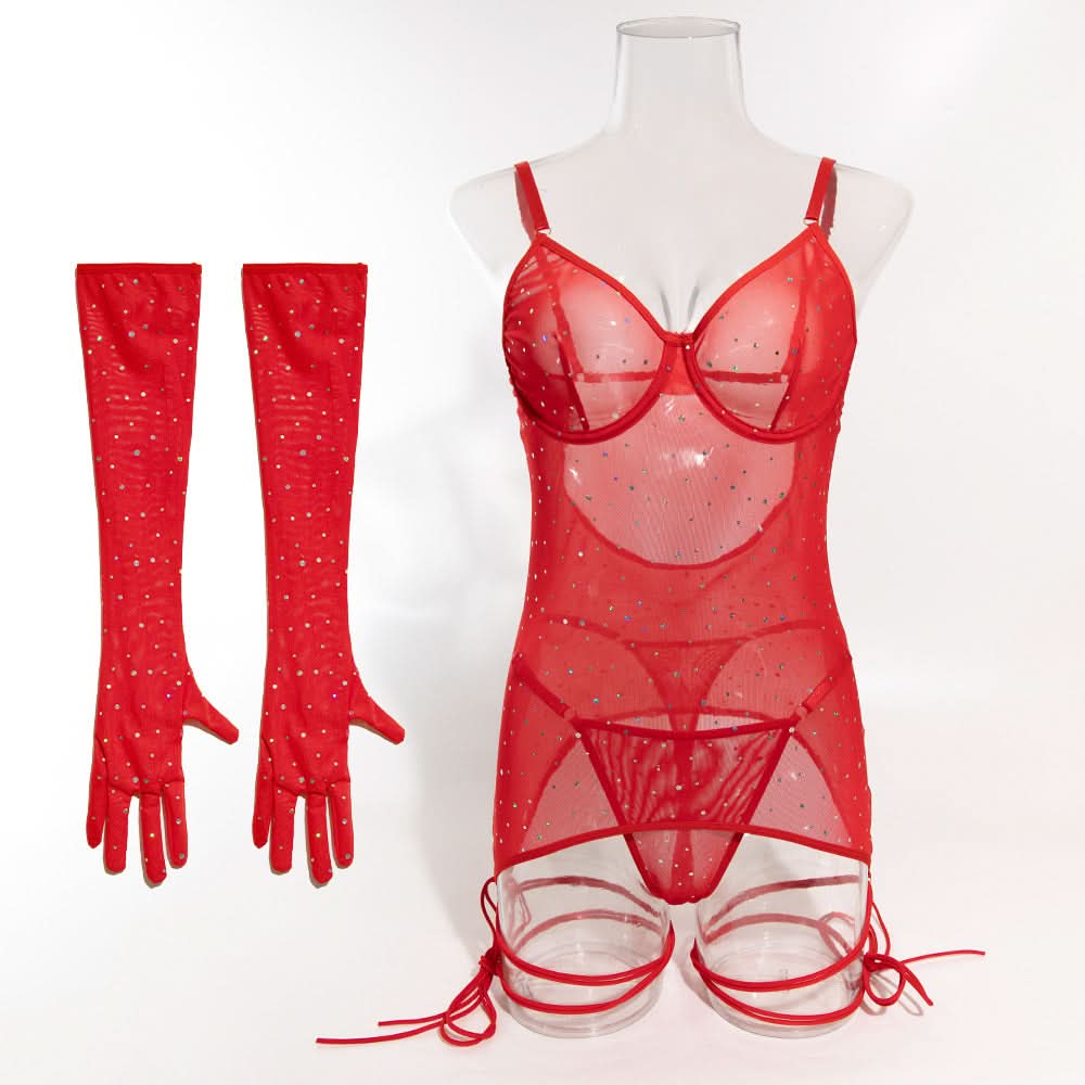 Beaded gloves self tie cami mini dress  | Festival Outfits Women