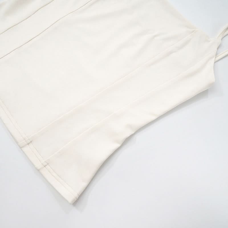 Square neck halter backless solid cami top  | Festival Outfits Women