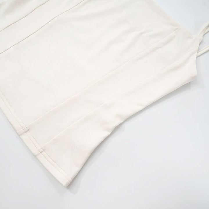 Square neck halter backless solid cami top  | Festival Outfits Women