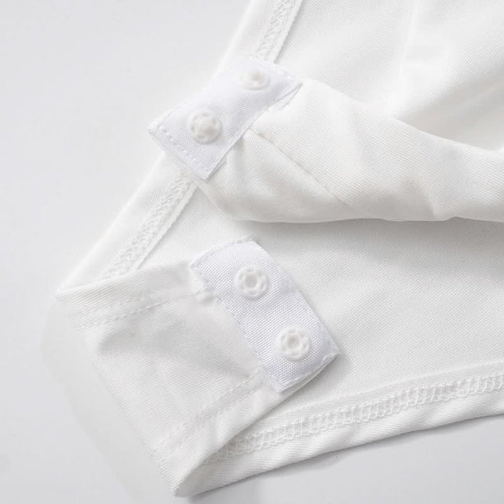 Hoodie short sleeve button deep v neck bodysuit  | Festival Outfits Women-final-sale
