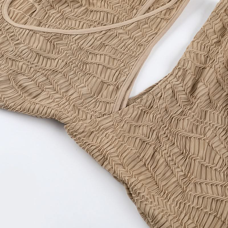 Irregular hollow out ruched gloves cut out mini dress  | Festival Outfits Women