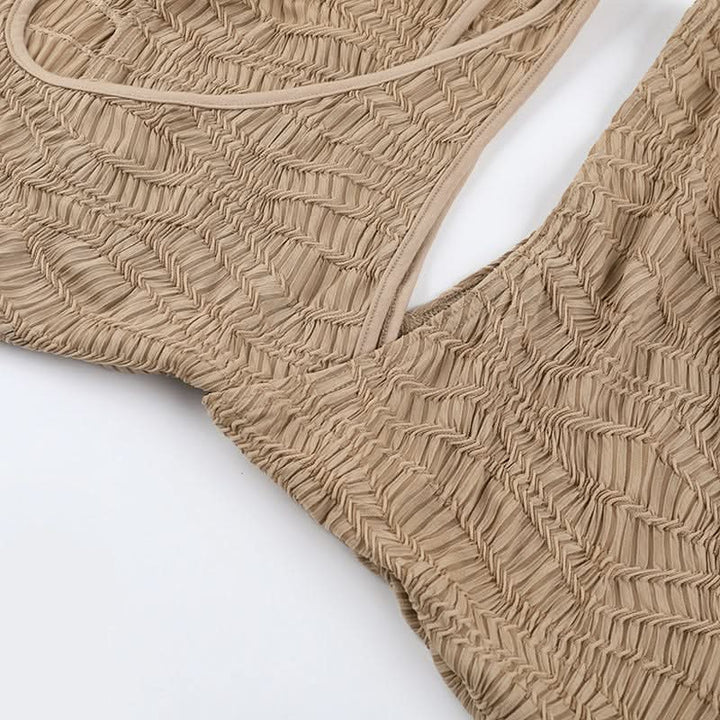 Irregular hollow out ruched gloves cut out mini dress  | Festival Outfits Women