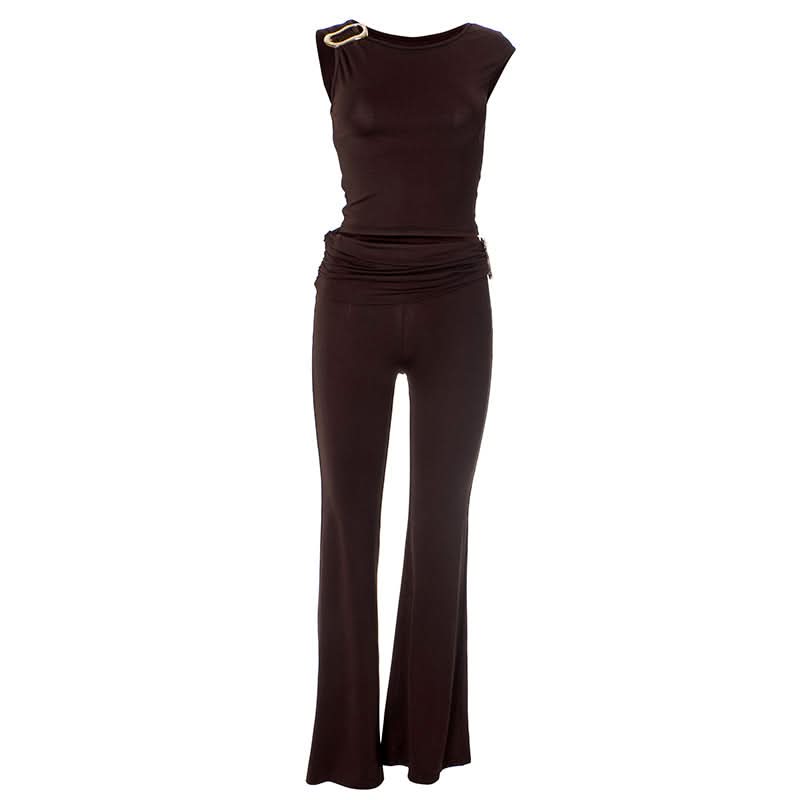 Ruched metal chain pant set  | Festival Outfits Women