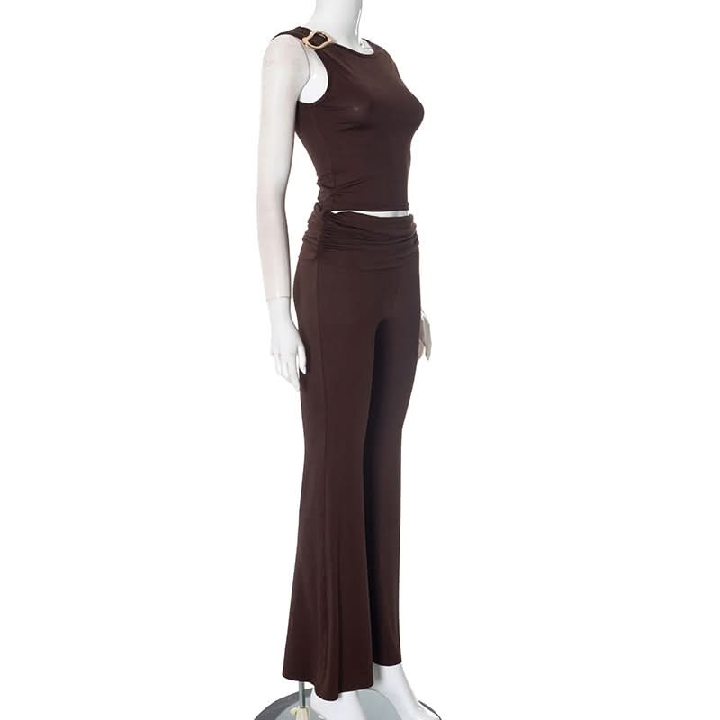 Ruched metal chain pant set  | Festival Outfits Women