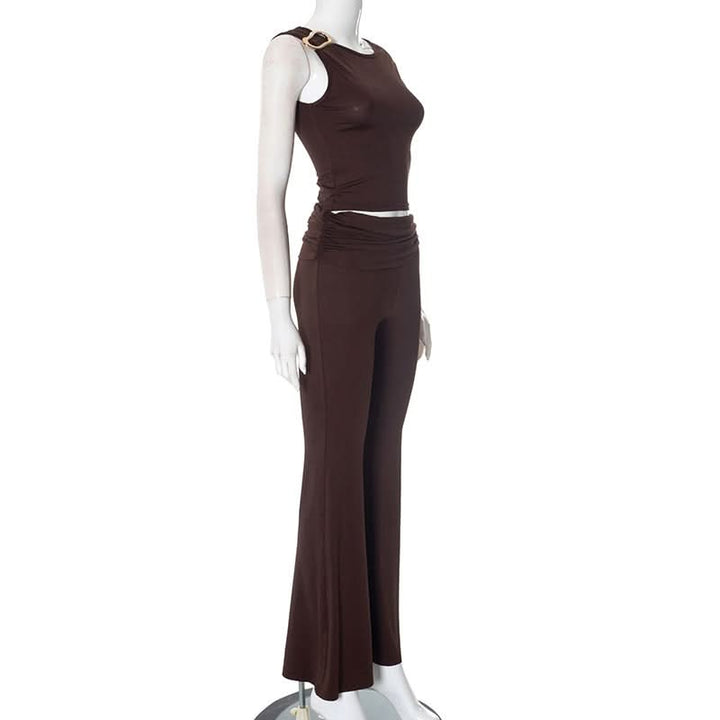 Ruched metal chain pant set  | Festival Outfits Women