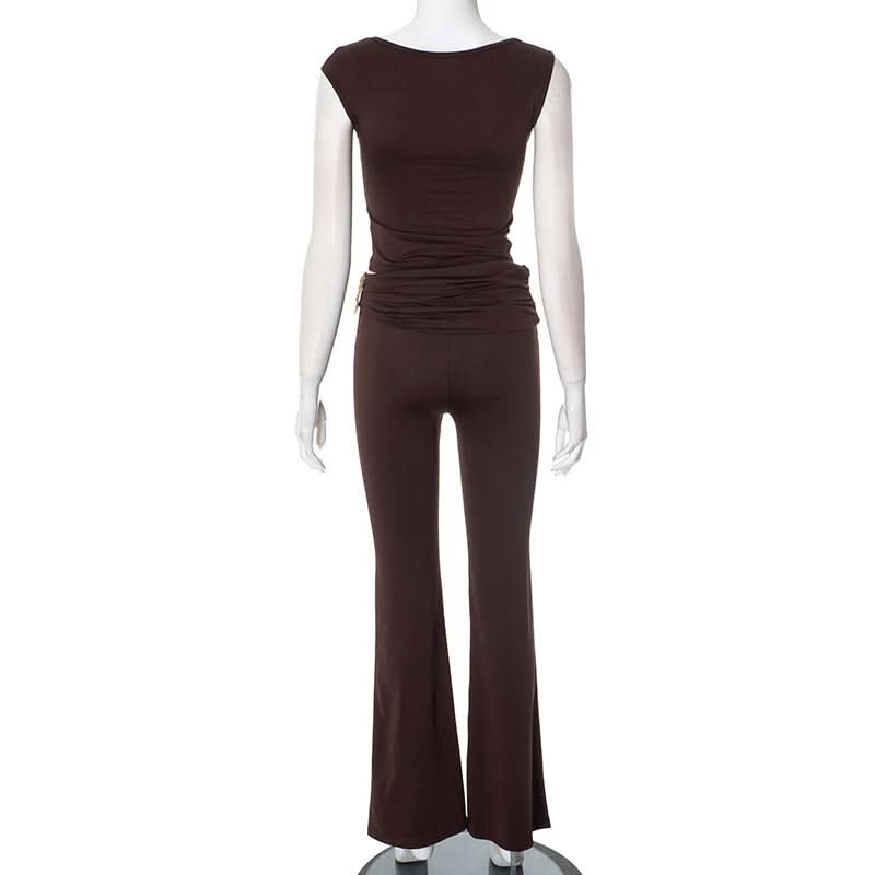 Ruched metal chain pant set  | Festival Outfits Women