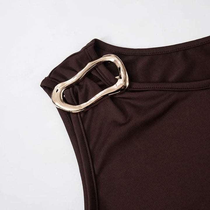 Ruched metal chain pant set  | Festival Outfits Women