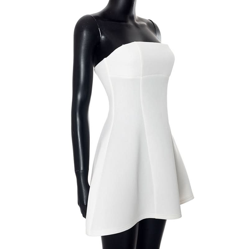 Backless zip-up tube mini dress  | Festival Outfits Women