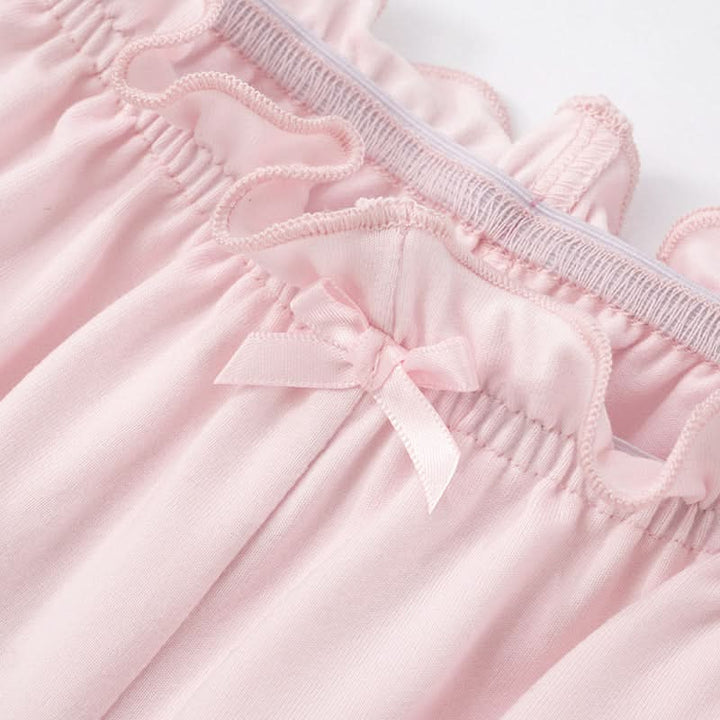 Short sleeve ruffle bowknot pant set  | Festival Outfits Women