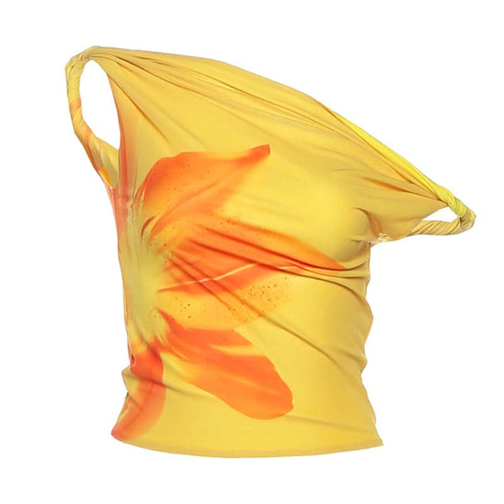 Off shoulder flower print ruched top  | Festival Outfits Women