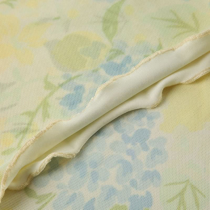 Flower print ruffle self tie maxi skirt  | Festival Outfits Women