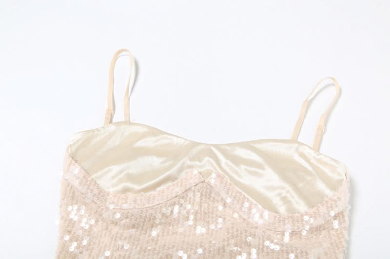 Lace up glitter backless cami top  | Festival Outfits Women