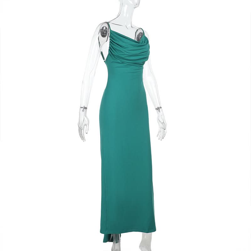 Ruched backless cami maxi dress  | Festival Outfits Women