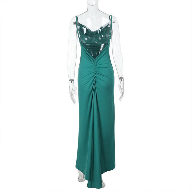 Ruched backless cami maxi dress  | Festival Outfits Women