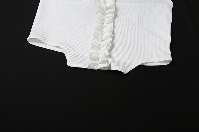 Halter ruffle solid short pant set  | Festival Outfits Women