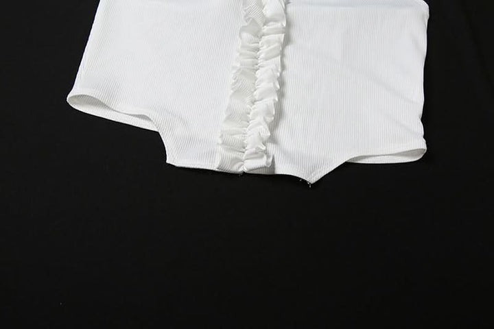 Halter ruffle solid short pant set  | Festival Outfits Women