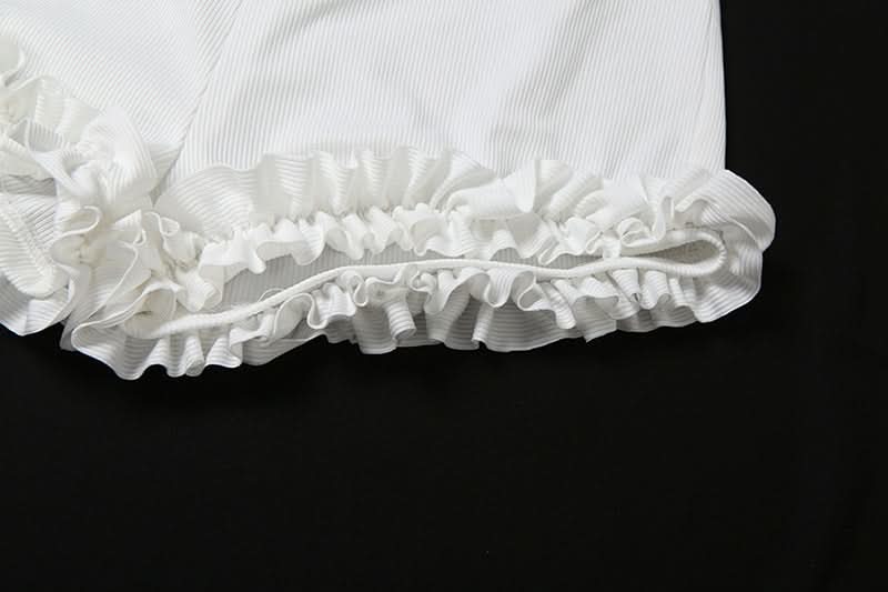 Halter ruffle solid short pant set  | Festival Outfits Women