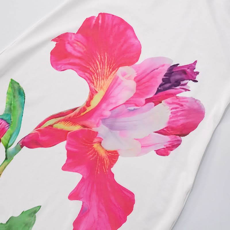 Flower print tube maxi dress  | Festival Outfits Women