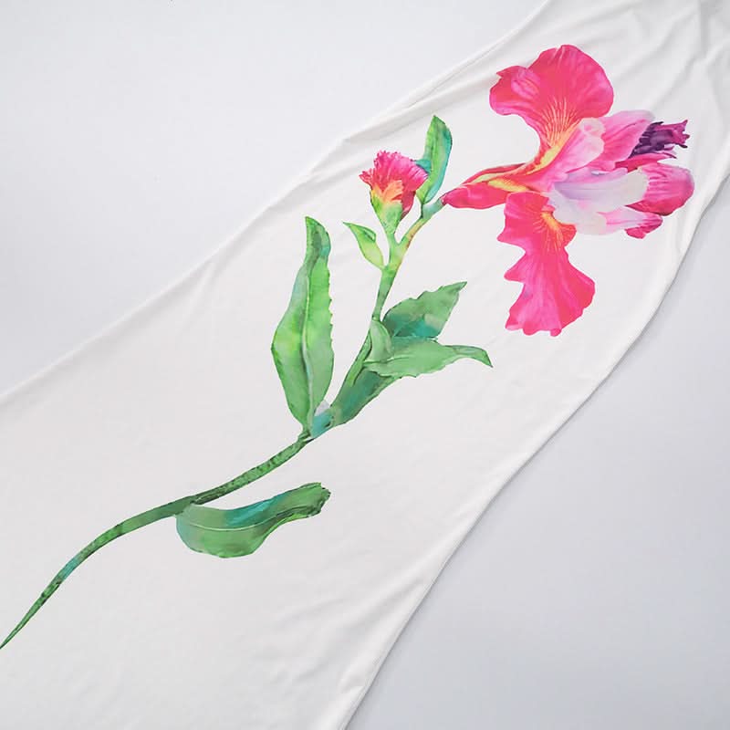Flower print tube maxi dress  | Festival Outfits Women
