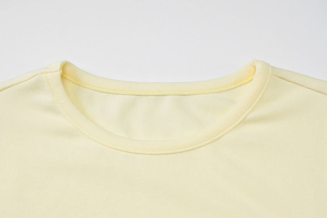 Short sleeve crewneck letter print top  | Festival Outfits Women